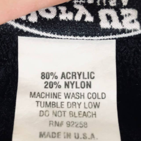 Glory USA Sweater Black White Fairisle Mock Neck Pullover Cropped Size Small - Picture 7 of 14